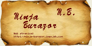 Minja Burazor vizit kartica